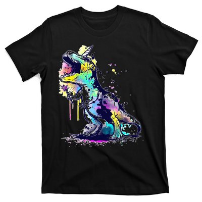 Tie Dye Colorful Trex Dinosaur T-Shirt