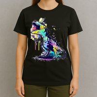Tie Dye Colorful Trex Dinosaur T-Shirt