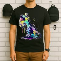 Tie Dye Colorful Trex Dinosaur T-Shirt