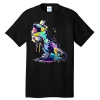 Tie Dye Colorful Trex Dinosaur Tall T-Shirt