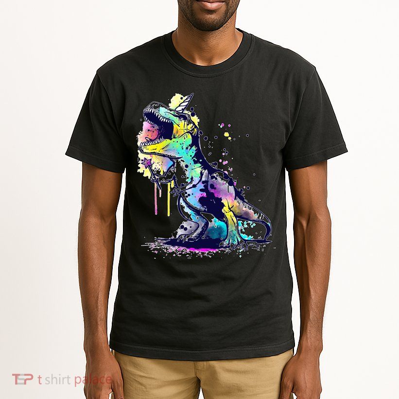 Tie Dye Colorful Trex Dinosaur Tall T-Shirt