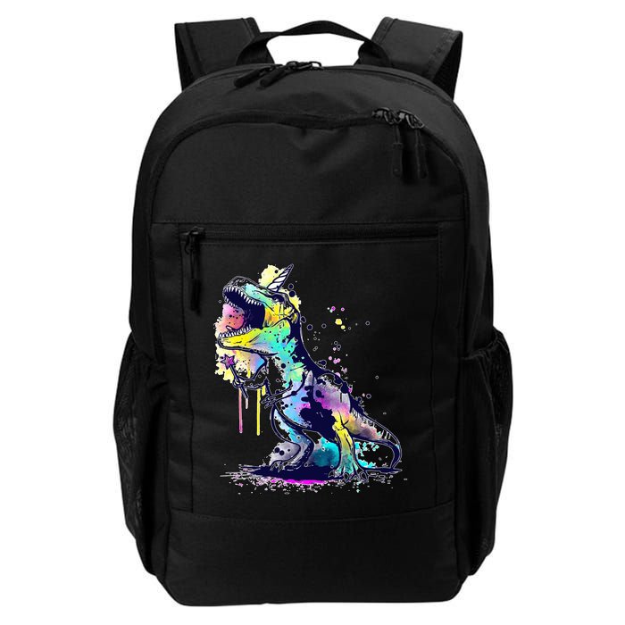 Tie Dye Colorful Trex Dinosaur Backpack
