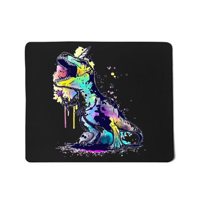 Tie Dye Colorful Trex Dinosaur Mousepad