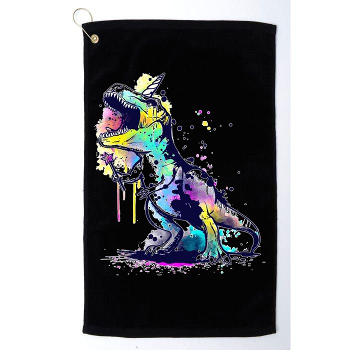 Tie Dye Colorful Trex Dinosaur Golf Towel