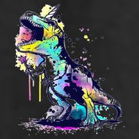 Tie Dye Colorful Trex Dinosaur Golf Towel