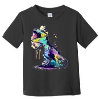 Tie Dye Colorful Trex Dinosaur Toddler T-Shirt