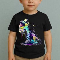 Tie Dye Colorful Trex Dinosaur Toddler T-Shirt