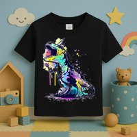 Tie Dye Colorful Trex Dinosaur Toddler T-Shirt