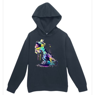 Tie Dye Colorful Trex Dinosaur Urban Pullover Hoodie