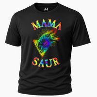 Tie Dye Mama Saur Mamasaurus T-Rex Dinosaur Cooling Performance Crew T-Shirt