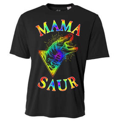 Tie Dye Mama Saur Mamasaurus T-Rex Dinosaur Cooling Performance Crew T-Shirt