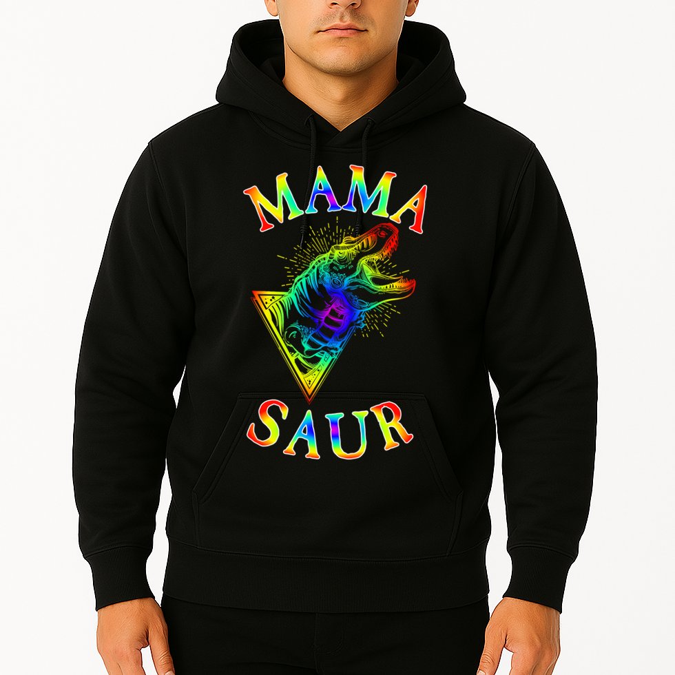 Tie Dye Mama Saur Mamasaurus T-Rex Dinosaur Hoodie