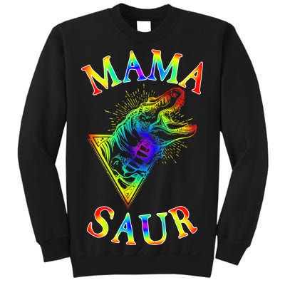 Tie Dye Mama Saur Mamasaurus T-Rex Dinosaur Sweatshirt