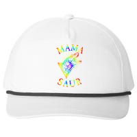 Tie Dye Mama Saur Mamasaurus T-Rex Dinosaur Snapback Five-Panel Rope Hat