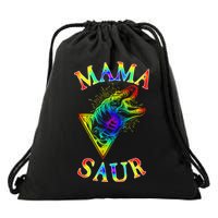 Tie Dye Mama Saur Mamasaurus T-Rex Dinosaur Drawstring Bag