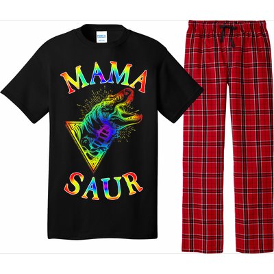 Tie Dye Mama Saur Mamasaurus T-Rex Dinosaur Pajama Set