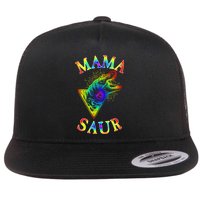 Tie Dye Mama Saur Mamasaurus T-Rex Dinosaur Flat Bill Trucker Hat
