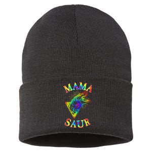 Tie Dye Mama Saur Mamasaurus T-Rex Dinosaur Sustainable Knit Beanie