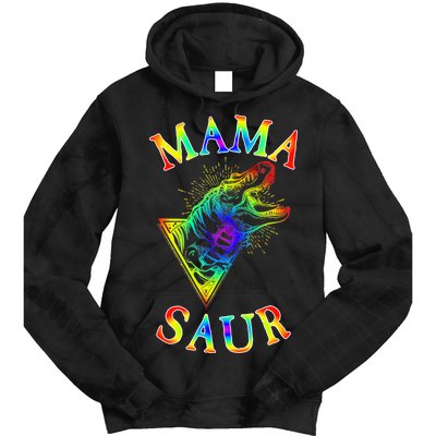 Tie Dye Mama Saur Mamasaurus T-Rex Dinosaur Tie Dye Hoodie