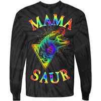 Tie Dye Mama Saur Mamasaurus T-Rex Dinosaur Tie-Dye Long Sleeve Shirt