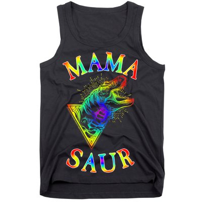 Tie Dye Mama Saur Mamasaurus T-Rex Dinosaur Tank Top