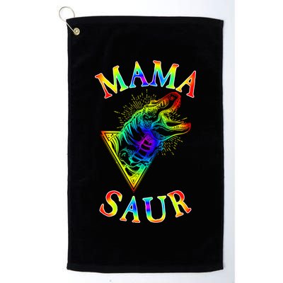 Tie Dye Mama Saur Mamasaurus T-Rex Dinosaur Golf Towel