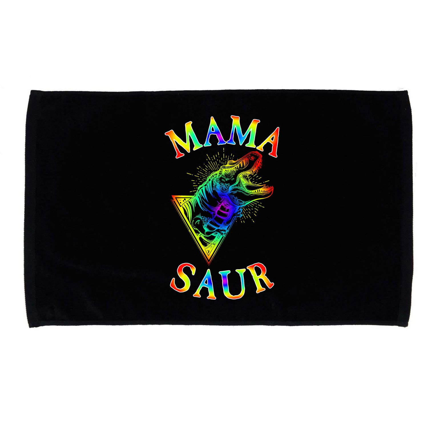 Tie Dye Mama Saur Mamasaurus T-Rex Dinosaur Microfiber Hand Towel