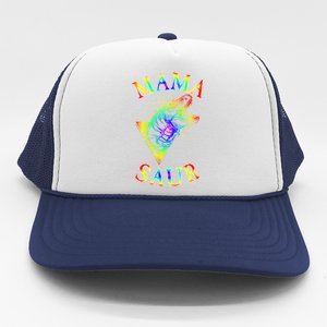 Tie Dye Mama Saur Mamasaurus T-Rex Dinosaur Trucker Hat