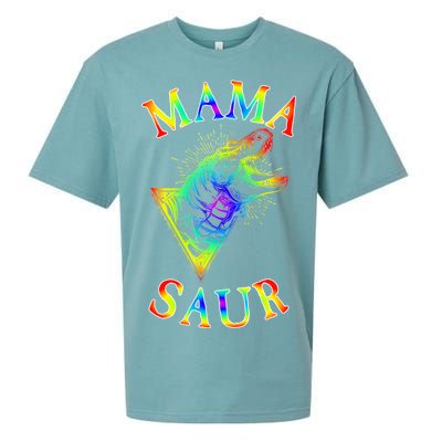 Tie Dye Mama Saur Mamasaurus T-Rex Dinosaur Sueded Cloud Jersey T-Shirt