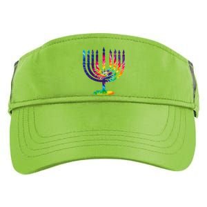 Tie Dye Menorah Hanukkah Chanukah Adult Drive Performance Visor