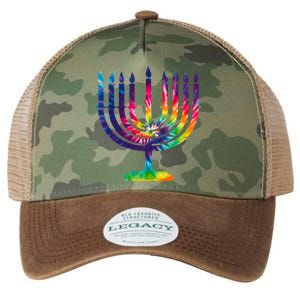 Tie Dye Menorah Hanukkah Chanukah Legacy Tie Dye Trucker Hat