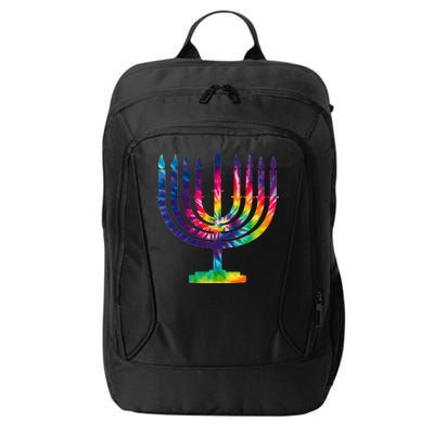 Tie Dye Menorah Hanukkah Chanukah City Backpack