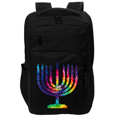 Tie Dye Menorah Hanukkah Chanukah Impact Tech Backpack