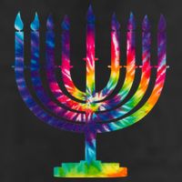 Tie Dye Menorah Hanukkah Chanukah Adult Drive Performance Visor