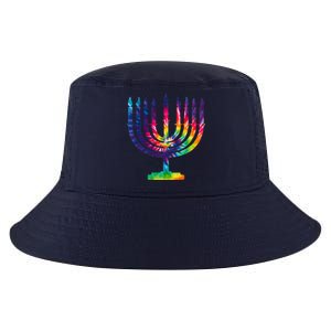 Tie Dye Menorah Hanukkah Chanukah Cool Comfort Performance Bucket Hat