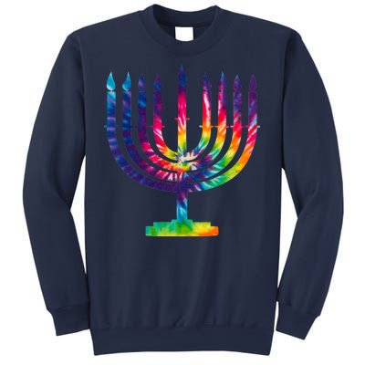 Tie Dye Menorah Hanukkah Chanukah Sweatshirt