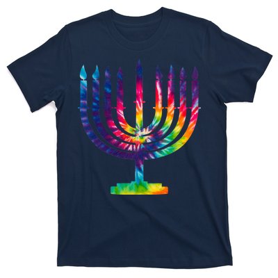 Tie Dye Menorah Hanukkah Chanukah T-Shirt