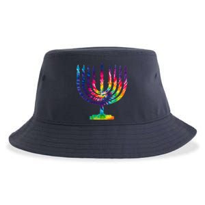 Tie Dye Menorah Hanukkah Chanukah Sustainable Bucket Hat