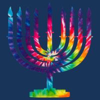 Tie Dye Menorah Hanukkah Chanukah Button