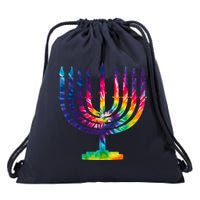 Tie Dye Menorah Hanukkah Chanukah Drawstring Bag