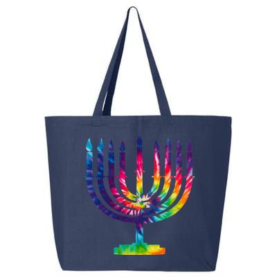 Tie Dye Menorah Hanukkah Chanukah 25L Jumbo Tote