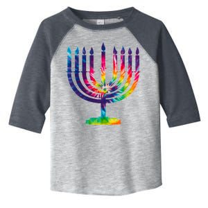 Tie Dye Menorah Hanukkah Chanukah Toddler Fine Jersey T-Shirt