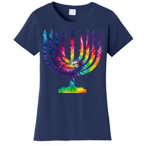 Tie Dye Menorah Hanukkah Chanukah Women's T-Shirt