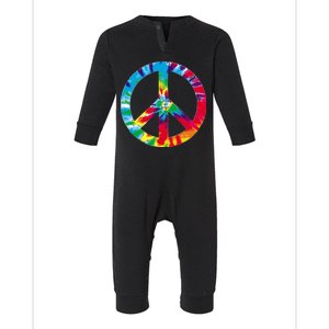 Tie Dye Peace Sign Infant Fleece One Piece