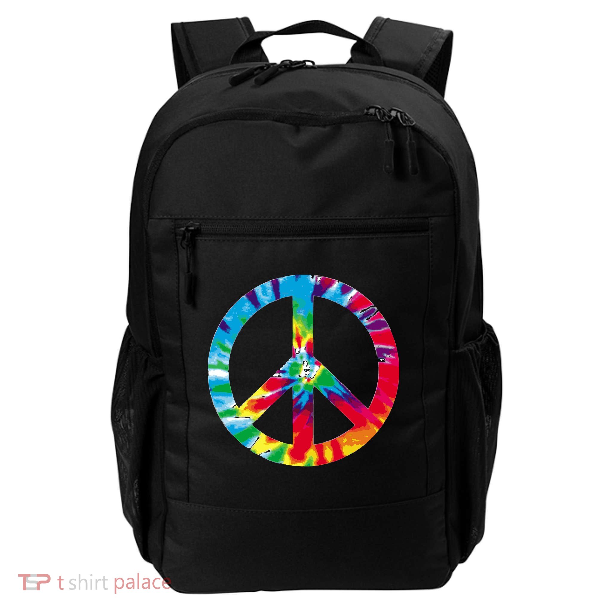 Tie Dye Peace Sign Backpack