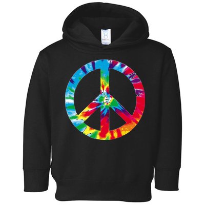 Tie Dye Peace Sign Toddler Hoodie