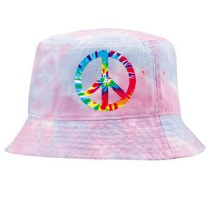 Tie Dye Peace Sign Tie-Dyed Bucket Hat