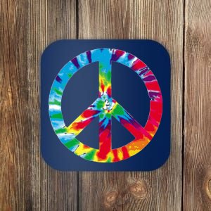 Tie Dye Peace Sign Coaster