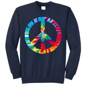 Tie Dye Peace Sign Tall Sweatshirt