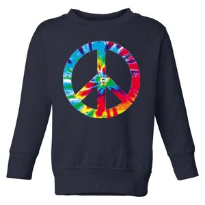 Tie Dye Peace Sign Toddler Sweatshirt